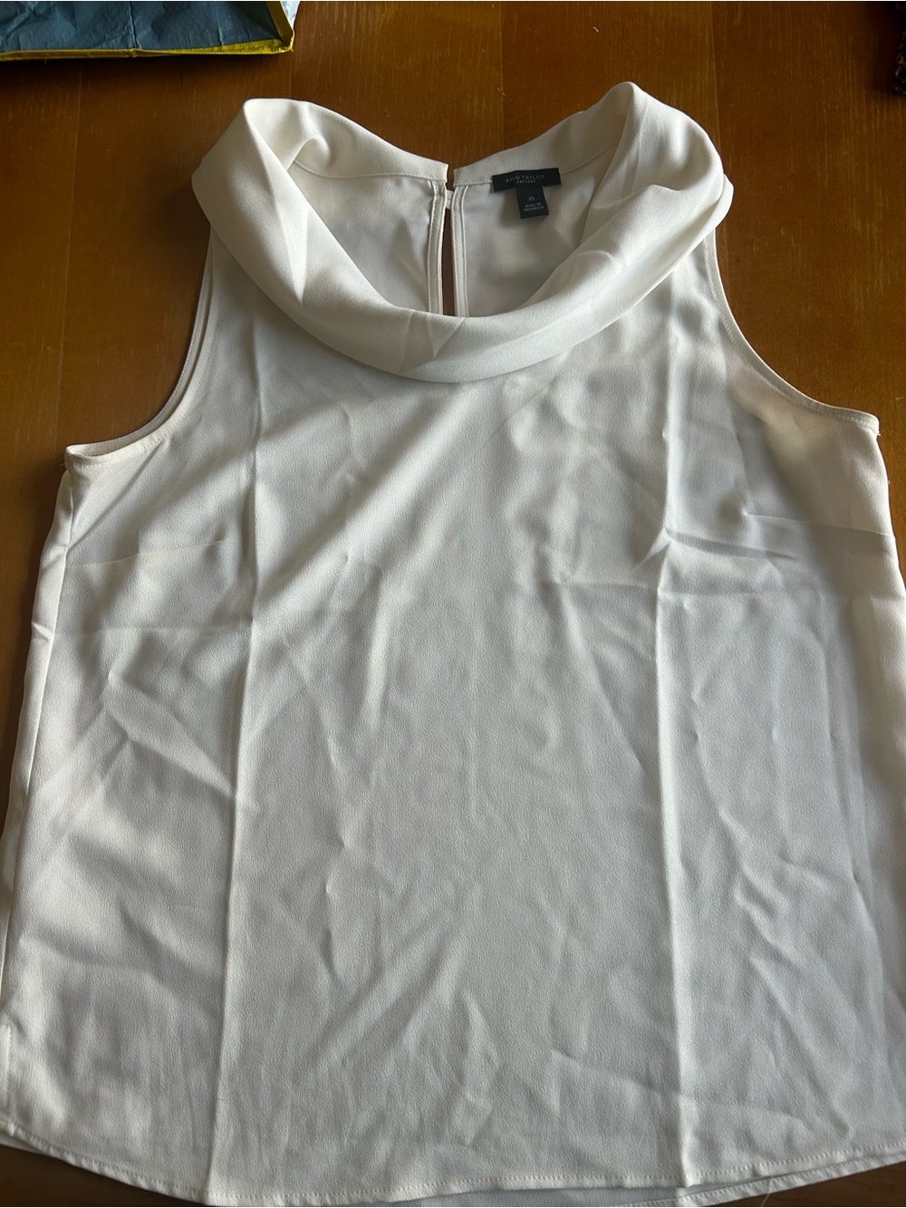 Ann Taylor Factory Off-White Sleeveless Blouse